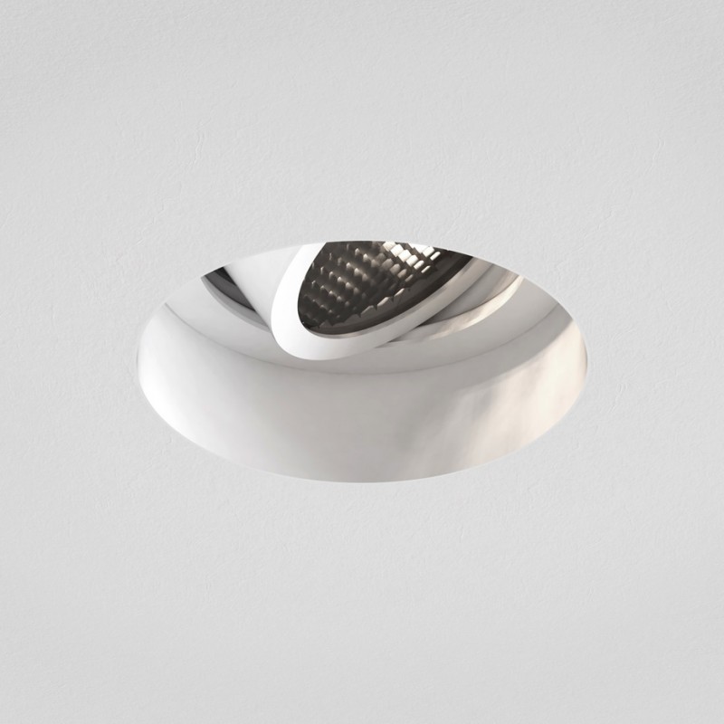 Astro 1248019 Trimless Slimline Round Adjustable Fire-Rated Downlight in Matt White