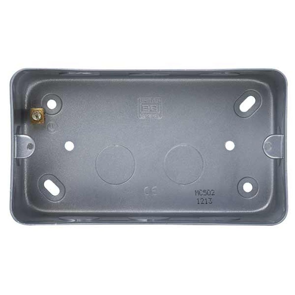 BG Metal Clad 2 Gang Surface Mounting Box
